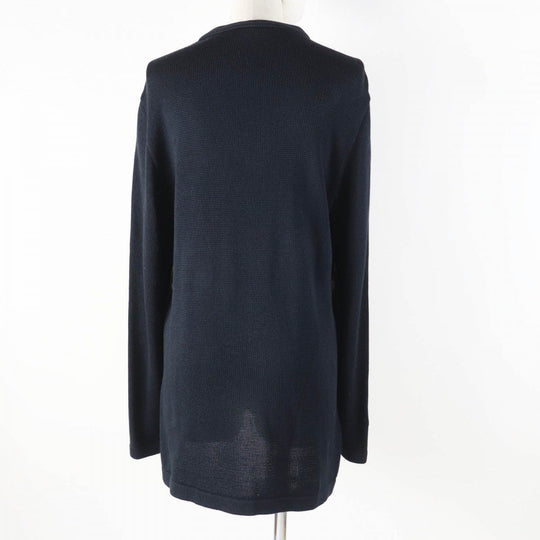 HERMES knit Main: 100% silk, Part: 100% silk Black Brown Multi Margiela period LES DANSES DES INDIENS Indian Dance Women XL Used Authentic