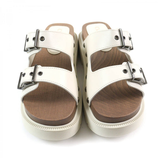 Christian Dior Sandals Main: Leather Ivory DIORQUAKE STRAP SANDAL Women 37 Used Authentic