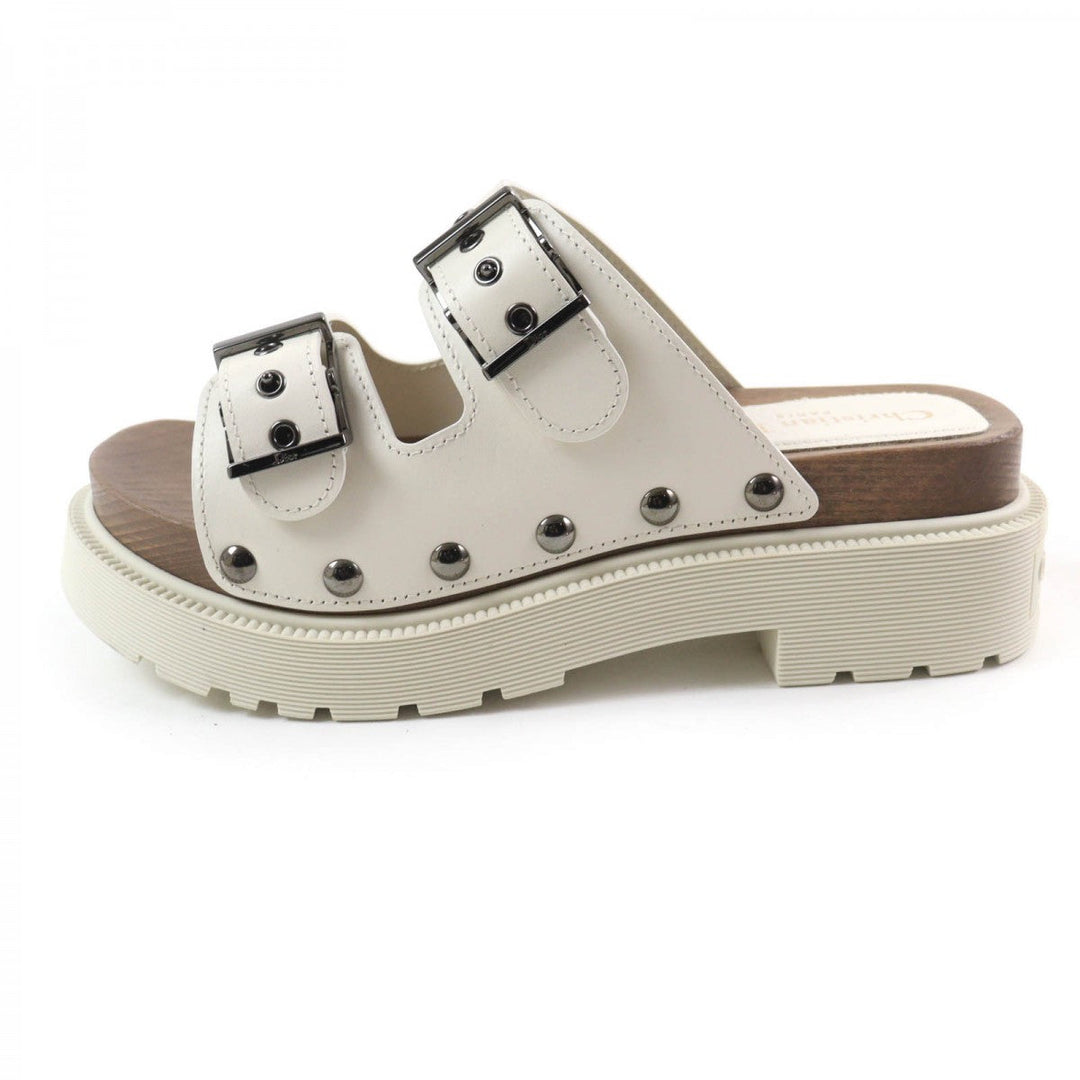 Christian Dior Sandals Main: Leather Ivory DIORQUAKE STRAP SANDAL Women 37 Used Authentic