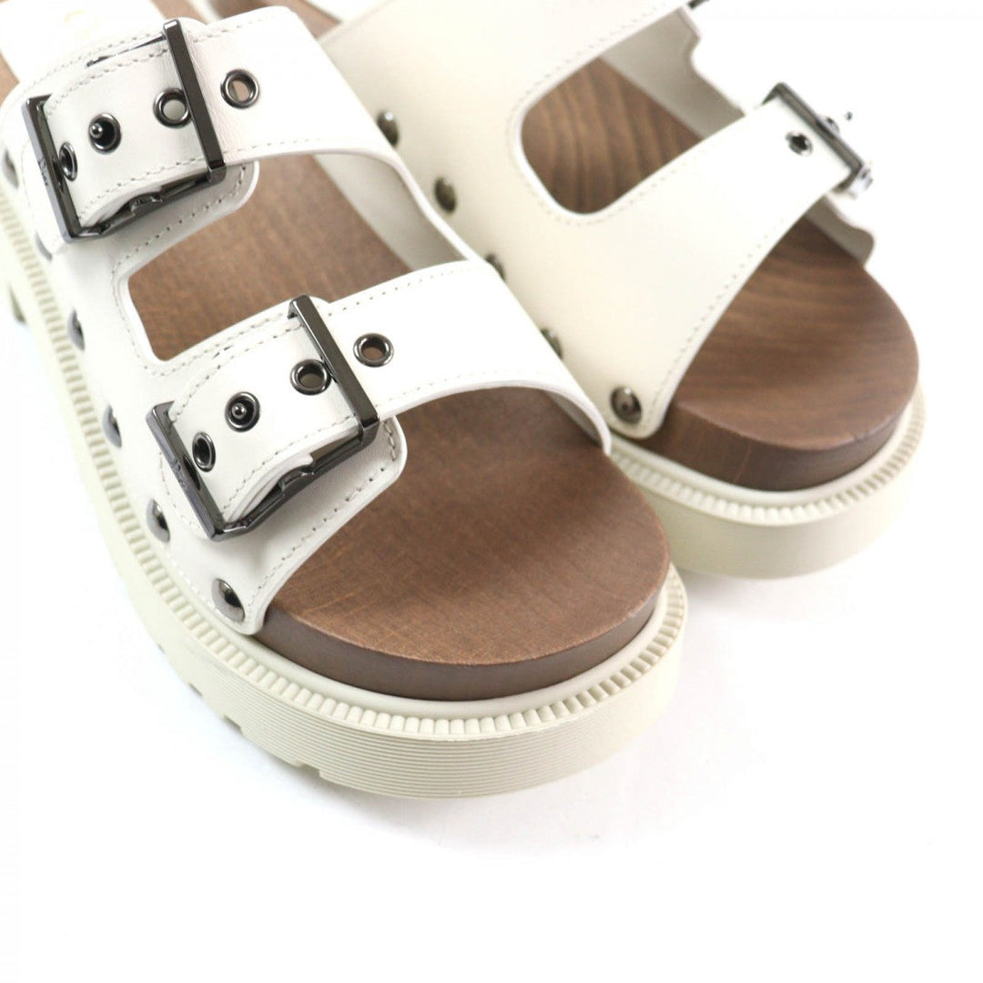 Christian Dior Sandals Main: Leather Ivory DIORQUAKE STRAP SANDAL Women 37 Used Authentic