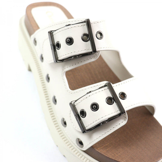 Christian Dior Sandals Main: Leather Ivory DIORQUAKE STRAP SANDAL Women 37 Used Authentic