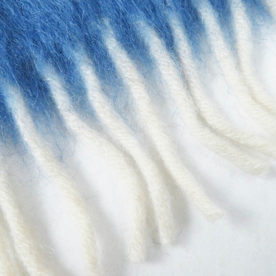 LOEWE Scarf Main: 50% mohair, Main: 48% wool, Main: 2% nylon Navy Blue Gray type Women Used Authentic