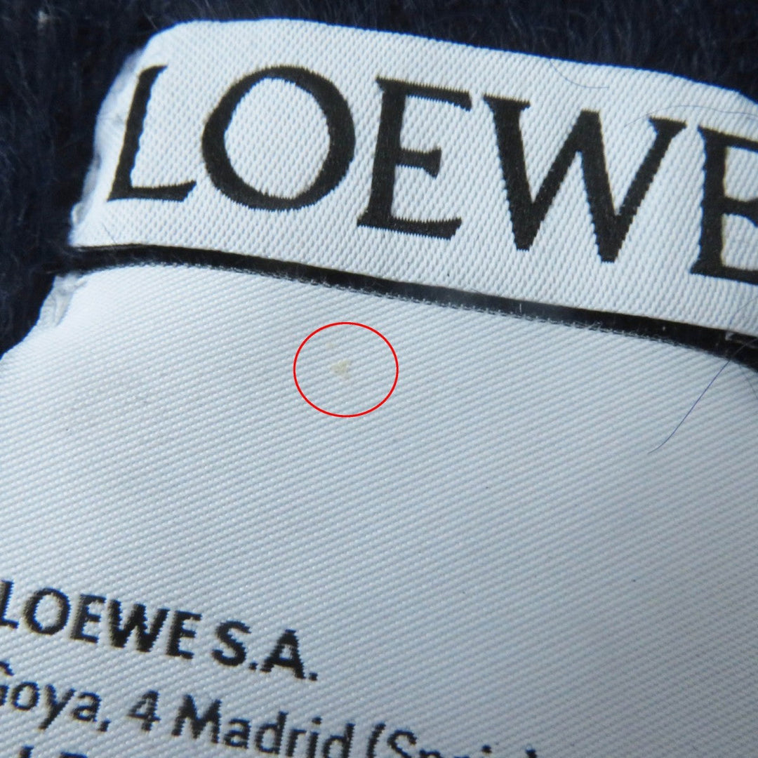 LOEWE Scarf Main: 50% mohair, Main: 48% wool, Main: 2% nylon Navy Blue Gray type Women Used Authentic