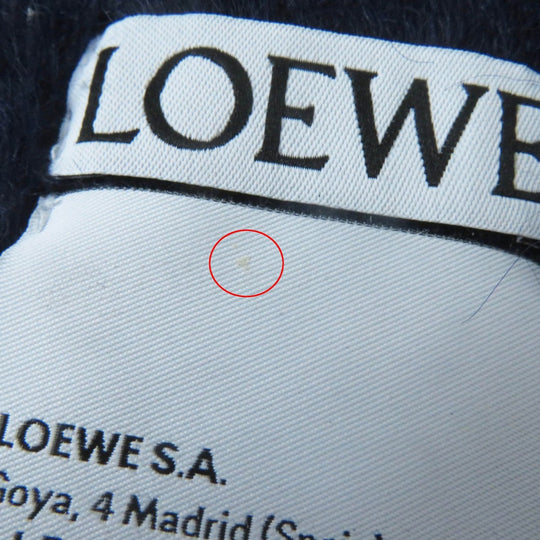 LOEWE Scarf Main: 50% mohair, Main: 48% wool, Main: 2% nylon Navy Blue Gray type Women Used Authentic