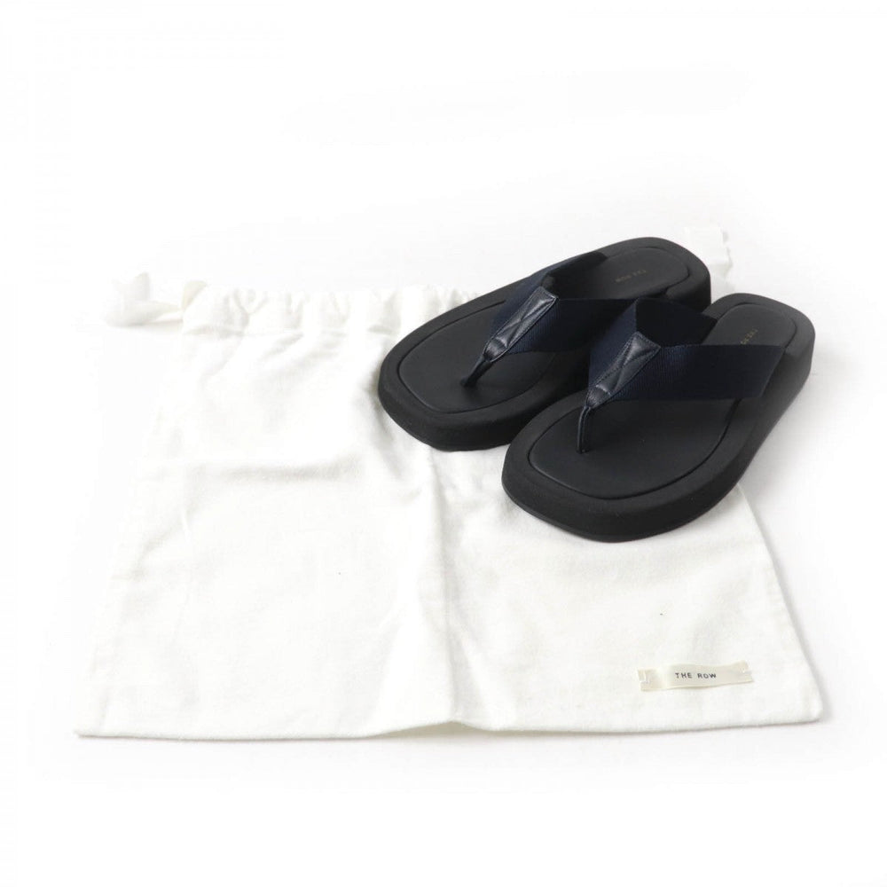 THE ROW Beach sandal Main: Leather black GINZA Women 35 Used Authentic