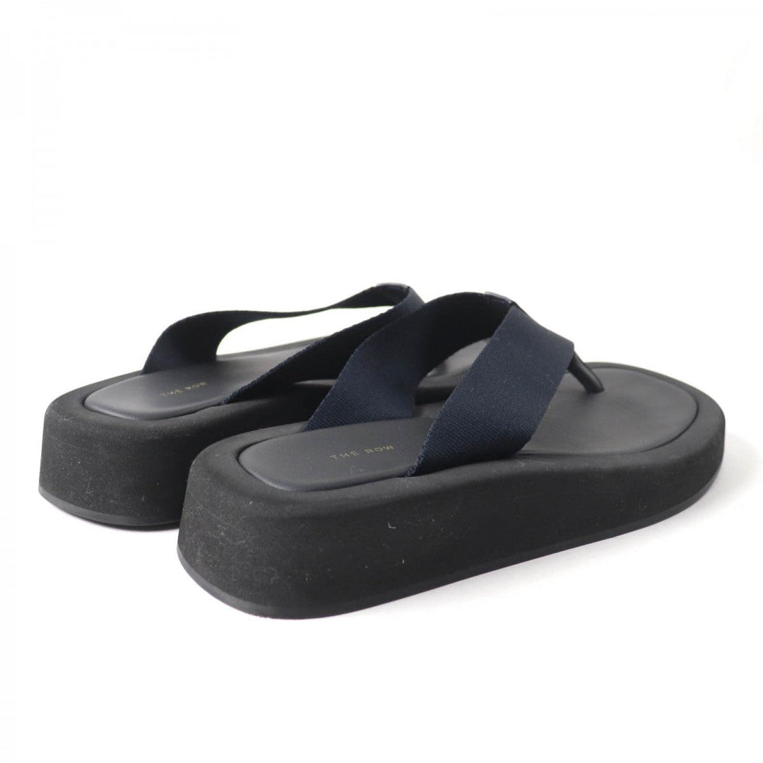 THE ROW Beach sandal Main: Leather black GINZA Women 35 Used Authentic