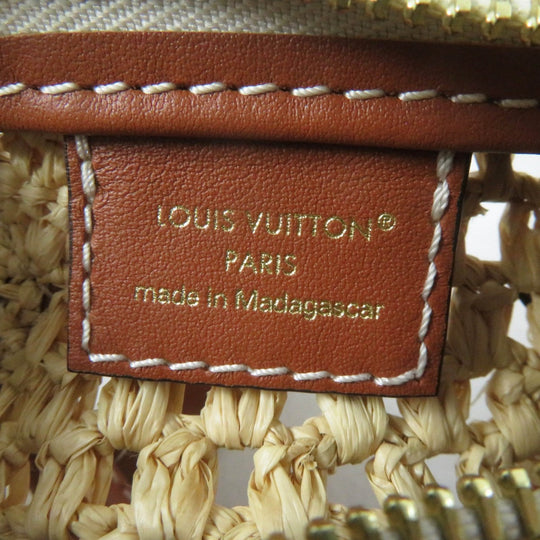 LOUIS VUITTON Shoulder Bag M83525 Main: Raffia, Part: Leather Natural tongue Nano speedy Women Used Authentic