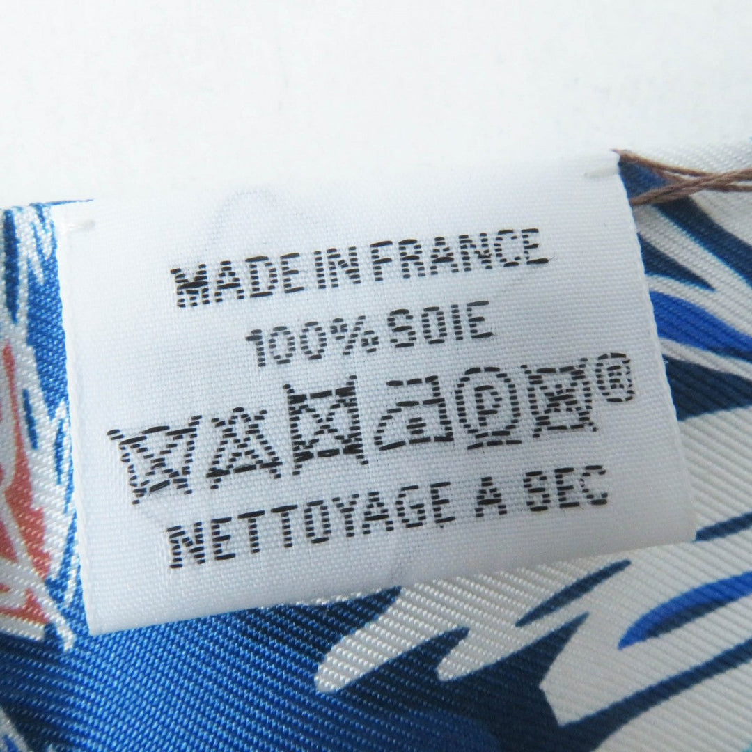 HERMES scarf silk Blue type Twilly RAYURES D'ETE