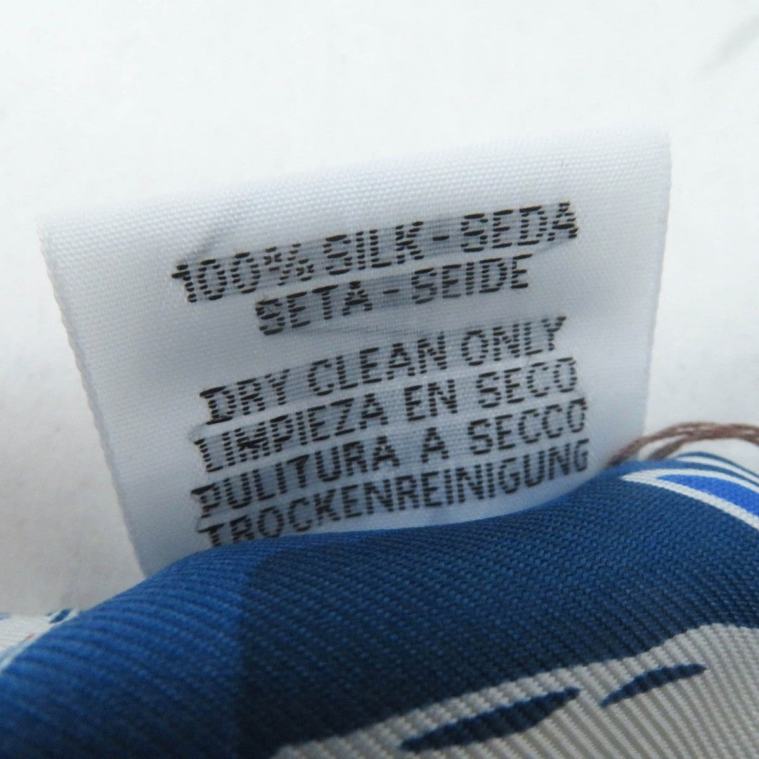 HERMES scarf silk Blue type Twilly RAYURES D'ETE