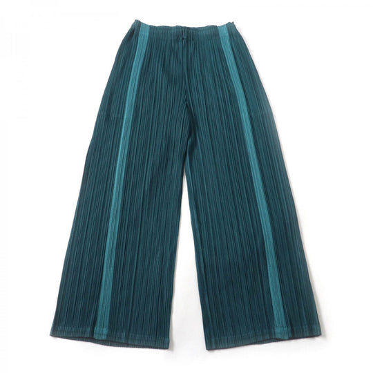 PLEATS PLEASE Wide pants PP31JF463 Main: 100% polyester green Women 2 Used Authentic