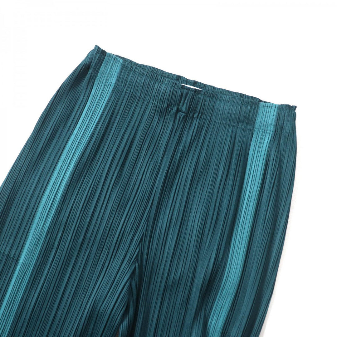 PLEATS PLEASE Wide pants PP31JF463 Main: 100% polyester green Women 2 Used Authentic