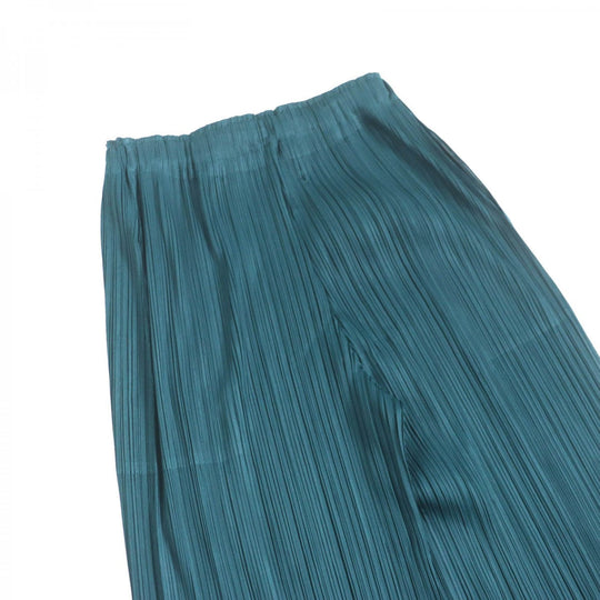PLEATS PLEASE Wide pants PP31JF463 Main: 100% polyester green Women 2 Used Authentic