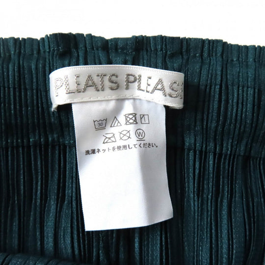 PLEATS PLEASE Wide pants PP31JF463 Main: 100% polyester green Women 2 Used Authentic