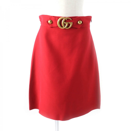 GUCCI Tight Skirt 430572 wool Red 44