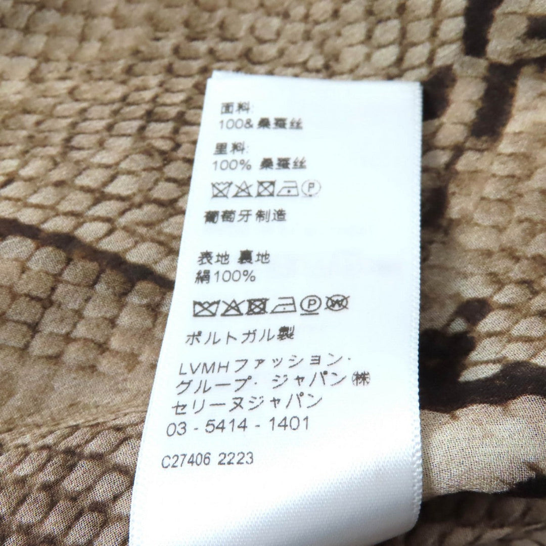 CELINE skirt 2J517879S Main: 100% silk Brown Women 34 Used Authentic