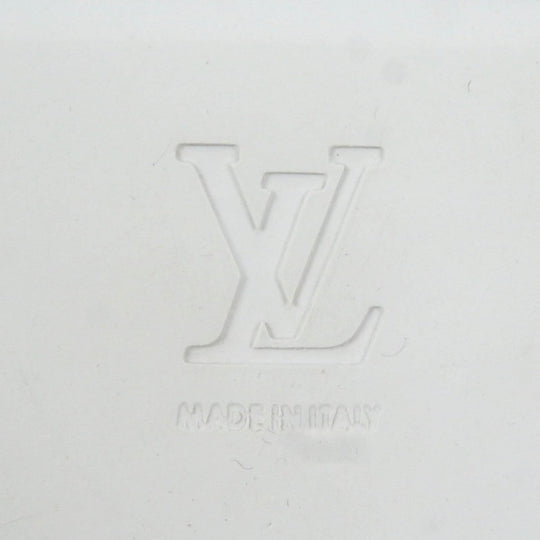 LOUIS VUITTON Sandals Part: Leather white Panama line mens 8 Used Authentic