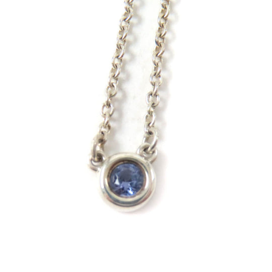 TIFFANY&Co. Necklace Main: AG925, Part: Tanzanite Purple Silver Elsa Peretti Color by the Yard Tanzanite Pendant Women Used Authentic