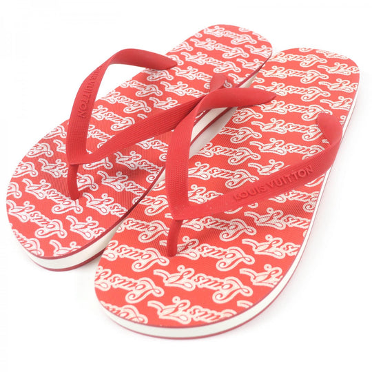 LOUIS VUITTON Sandals Part: Rubber Red Molitor line mens 8 Used Authentic