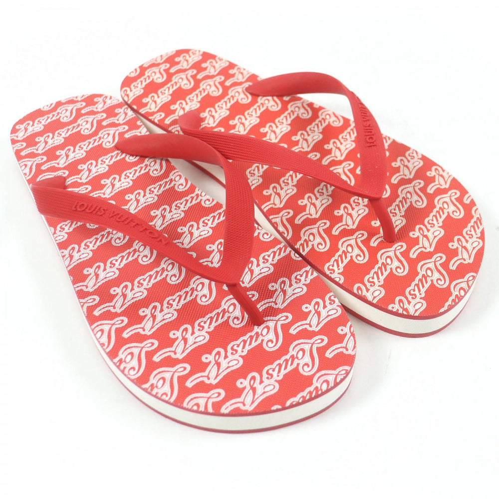 LOUIS VUITTON Sandals Part: Rubber Red Molitor line mens 8 Used Authentic