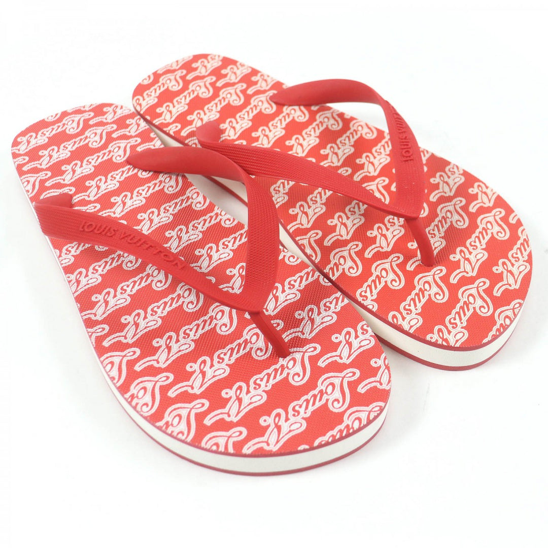 LOUIS VUITTON Sandals Part: Rubber Red Molitor line mens 8 Used Authentic