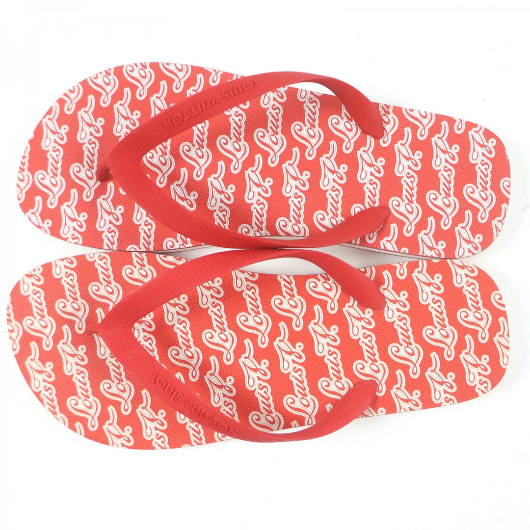 LOUIS VUITTON Sandals Part: Rubber Red Molitor line mens 8 Used Authentic