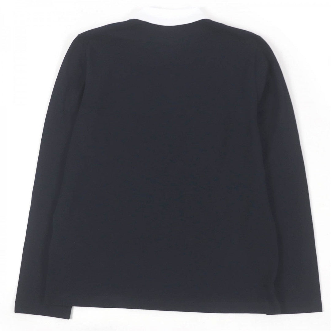 FENDI Long sleeve polo shirt FY1139 Main: 100% cotton, some parts: PVC Navy mens L Used Authentic