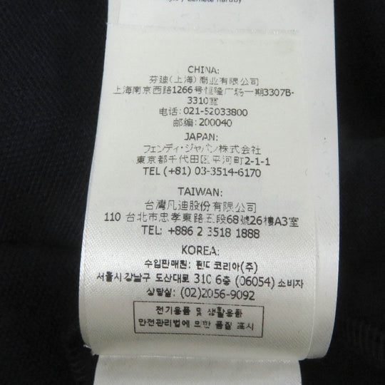FENDI Long sleeve polo shirt FY1139 Main: 100% cotton, some parts: PVC Navy mens L Used Authentic