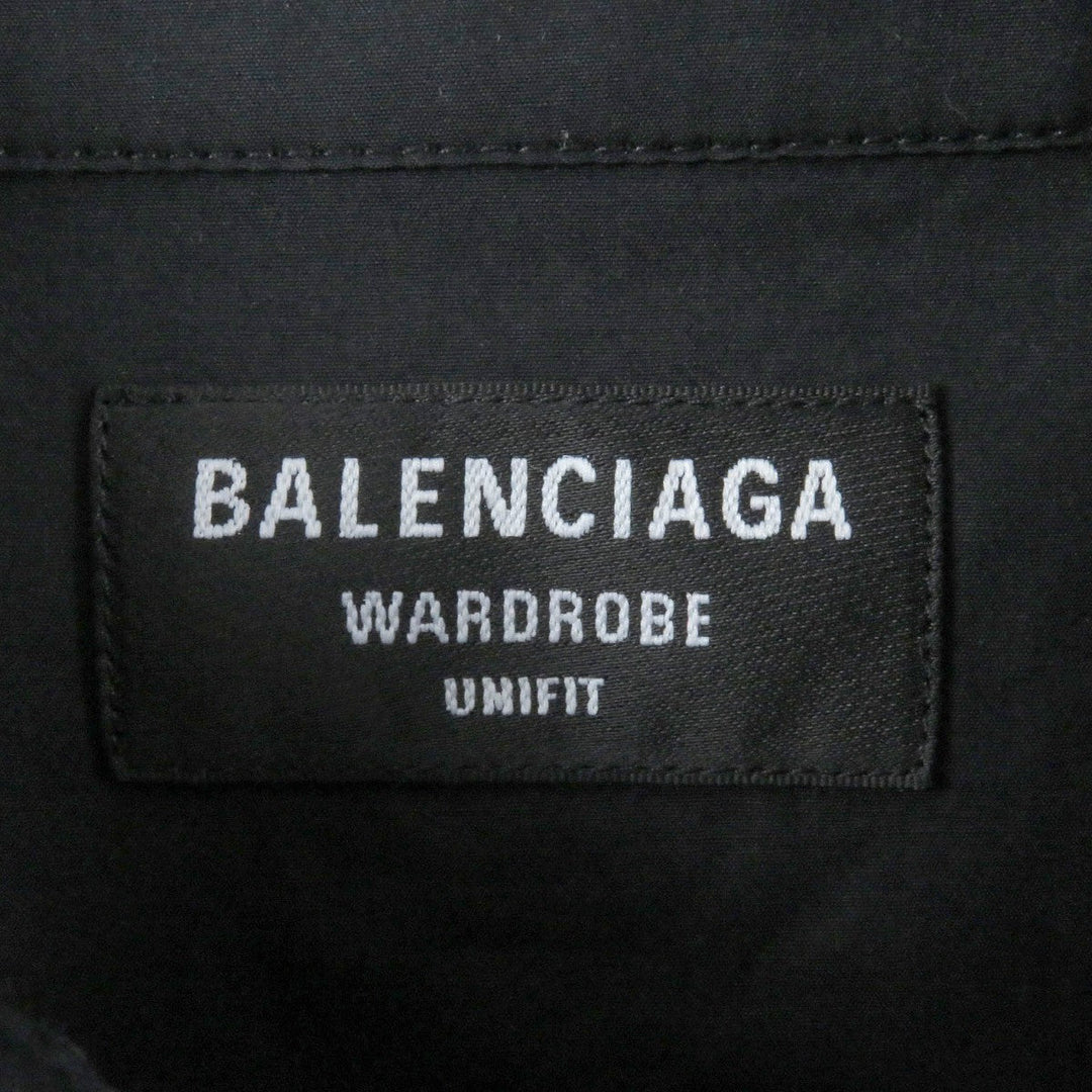 BALENCIAGA Long sleeve shirt 664626 cotton black mens XXS Used Authentic