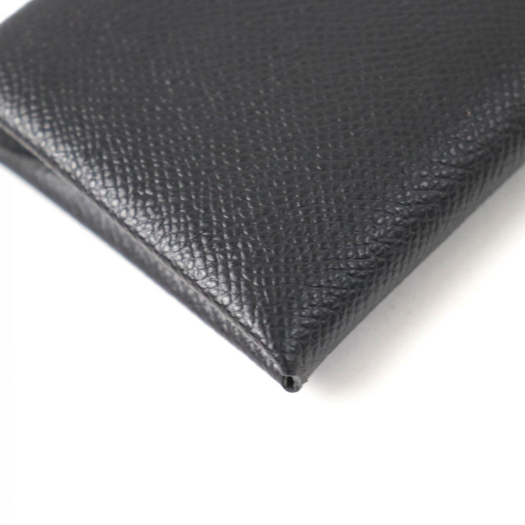 HERMES Coin case Main�FEpsom black Calvi duo Women(Unisex) Used Authentic