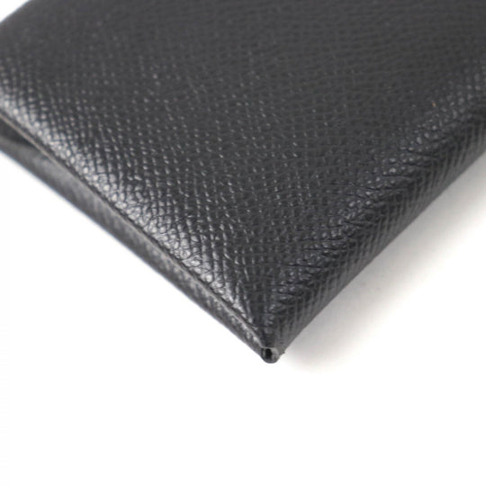 HERMES Coin case Main�FEpsom black Calvi duo Women(Unisex) Used Authentic