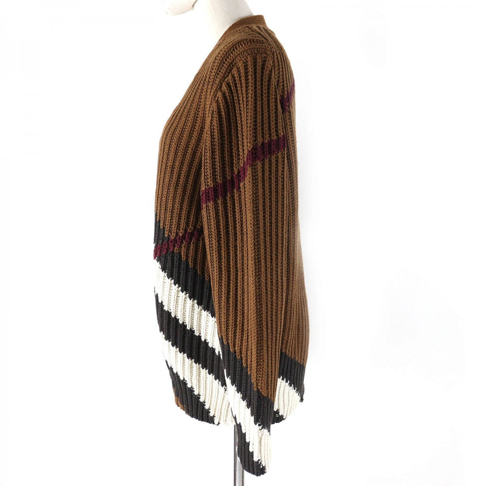 BURBERRY cardigan 8055730 cashmere Brown Black White Bordeaux S