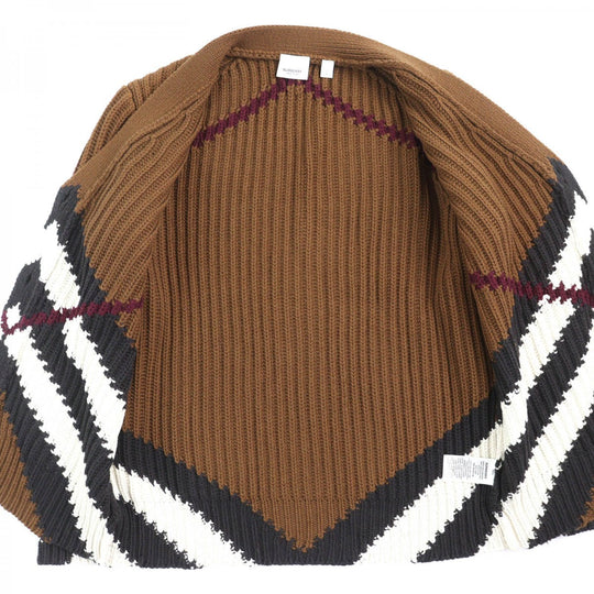 BURBERRY cardigan 8055730 cashmere Brown Black White Bordeaux S