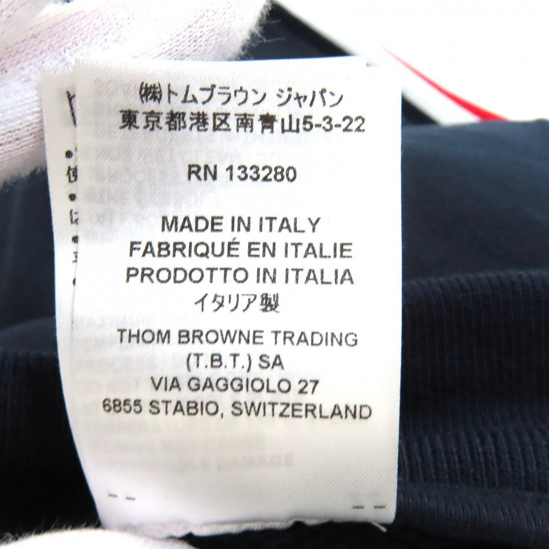 THOM BROWNE Shorts MJQ096A-03377-415 cotton Navy red white Classic Loopback Sweatshorts 4