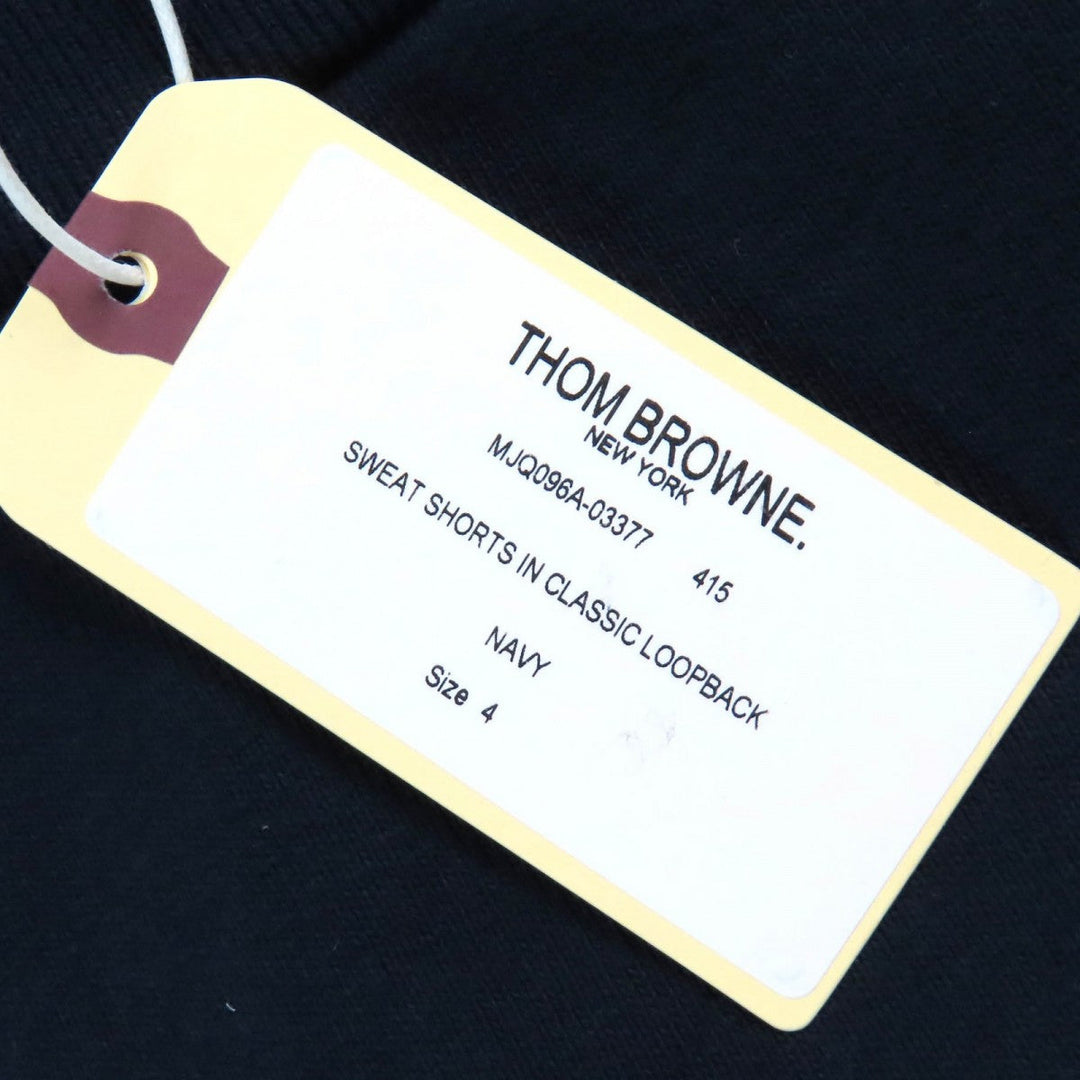 THOM BROWNE Shorts MJQ096A-03377-415 cotton Navy red white Classic Loopback Sweatshorts 4