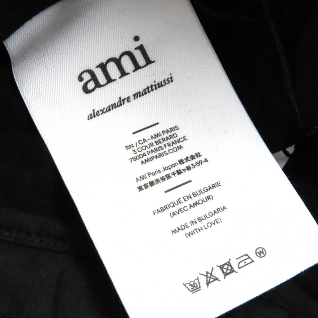 AMI Paris Pants HTR208.742 Nylon Black White M