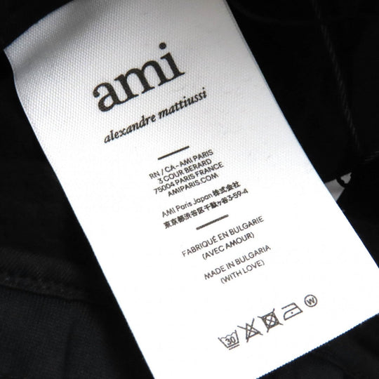AMI Paris Pants HTR208.742 Nylon Black White M