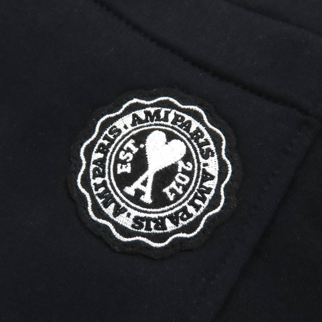 AMI Paris Pants HTR208.742 Nylon Black White M