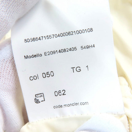 MONCLER GENIUS 2 Down jacket Outer: 100% cotton, Lining: 100% nylon, Lining: 100% nylon, Part: 100% nylon, Filling: 90% down Ivory FRARES mens 1 Used Authentic