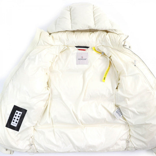 MONCLER GENIUS 2 Down jacket Outer: 100% cotton, Lining: 100% nylon, Lining: 100% nylon, Part: 100% nylon, Filling: 90% down Ivory FRARES mens 1 Used Authentic