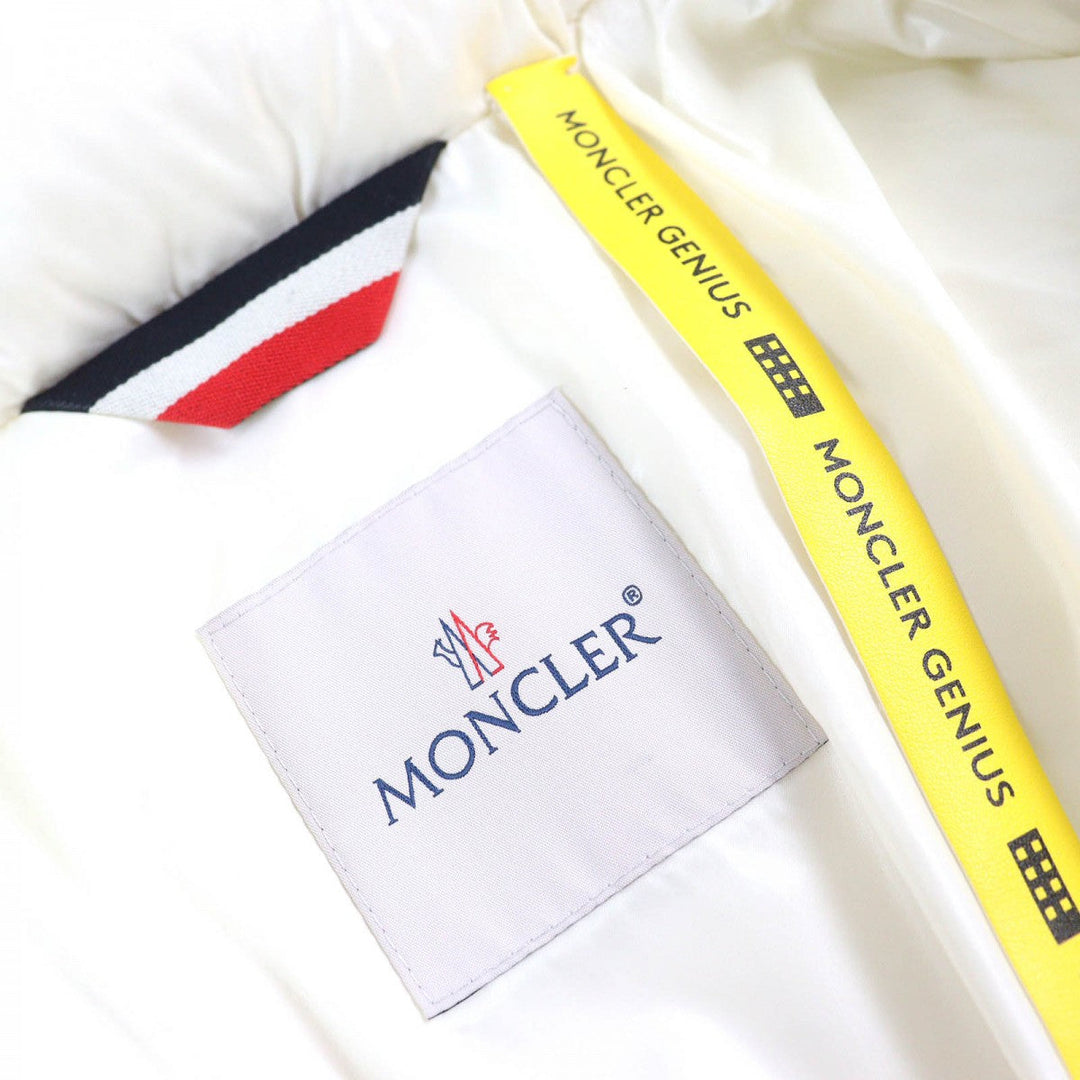 MONCLER GENIUS 2 Down jacket Outer: 100% cotton, Lining: 100% nylon, Lining: 100% nylon, Part: 100% nylon, Filling: 90% down Ivory FRARES mens 1 Used Authentic