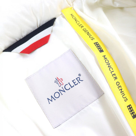 MONCLER GENIUS 2 Down jacket Outer: 100% cotton, Lining: 100% nylon, Lining: 100% nylon, Part: 100% nylon, Filling: 90% down Ivory FRARES mens 1 Used Authentic