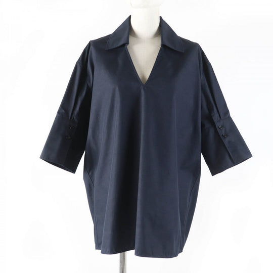 JIL SANDER Short sleeve shirt JSWQ606105 cotton Navy 34
