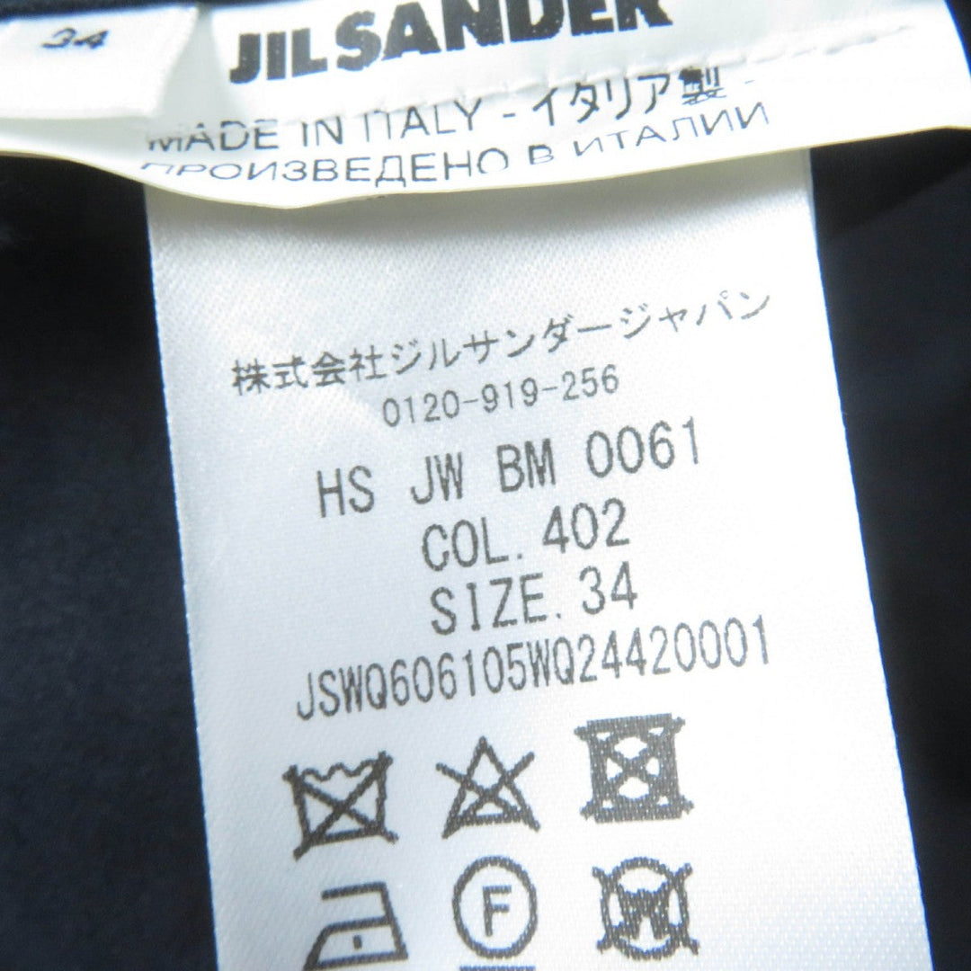 JIL SANDER Short sleeve shirt JSWQ606105 cotton Navy 34