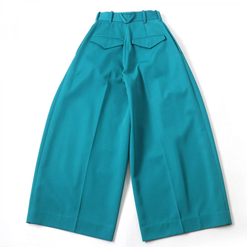 BOTTEGAVENETA Wide pants 653045 wool Turquoise 36