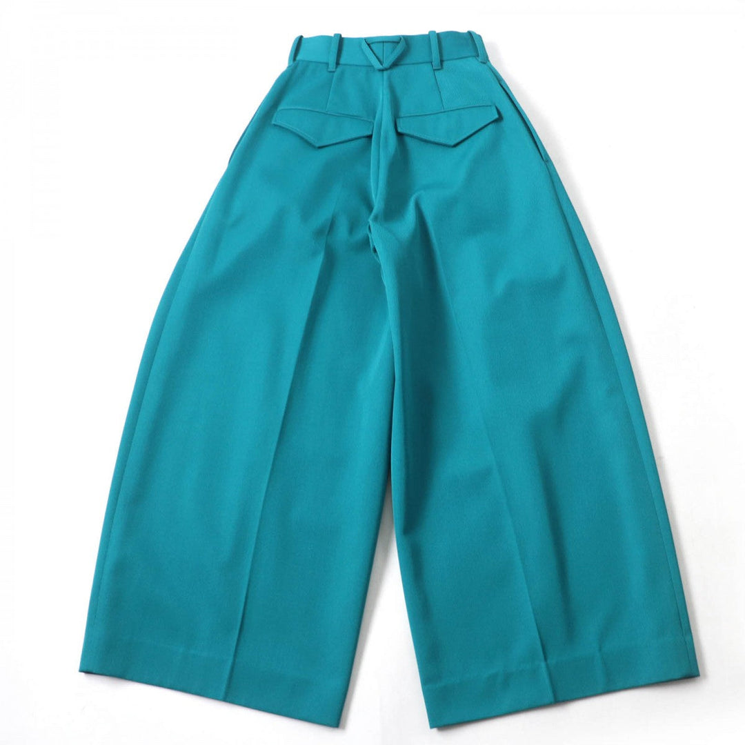 BOTTEGAVENETA Wide pants 653045 wool Turquoise 36