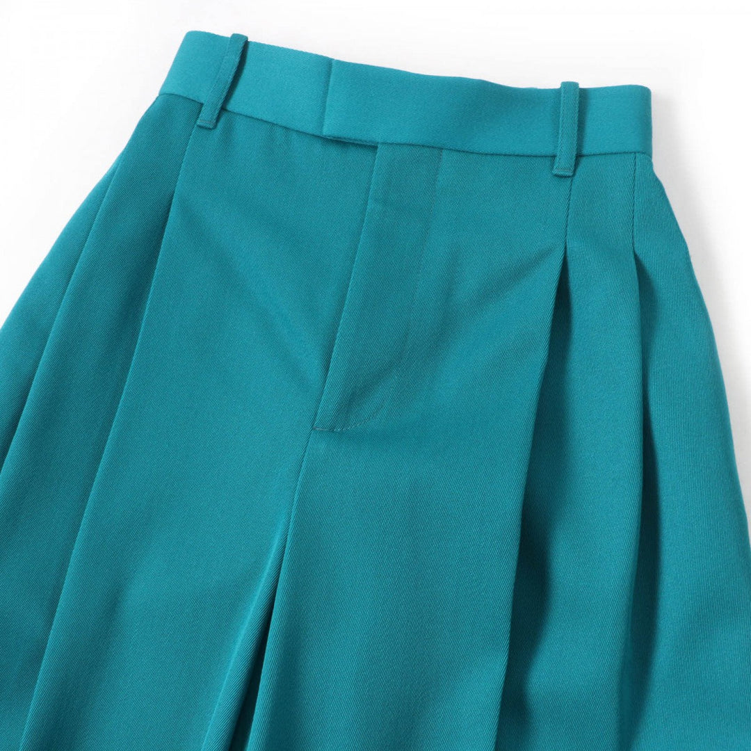 BOTTEGAVENETA Wide pants 653045 wool Turquoise 36