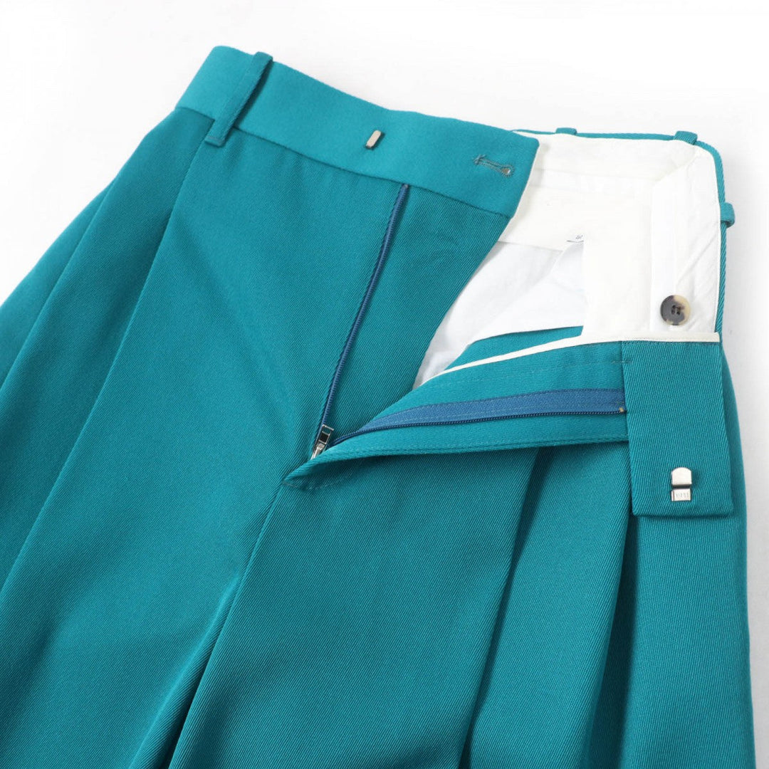 BOTTEGAVENETA Wide pants 653045 wool Turquoise 36