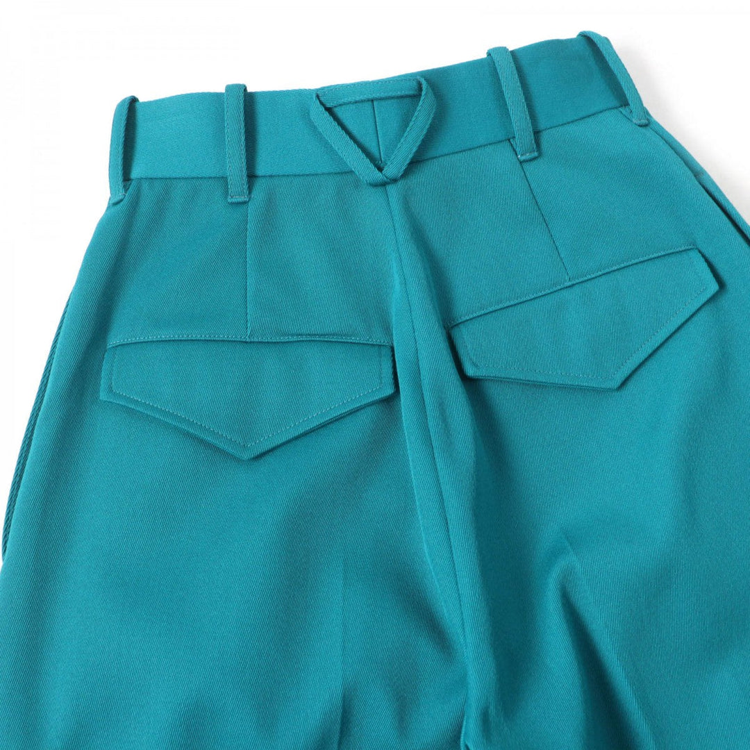BOTTEGAVENETA Wide pants 653045 wool Turquoise 36