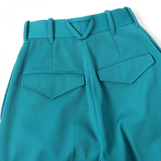 BOTTEGAVENETA Wide pants 653045 wool Turquoise 36