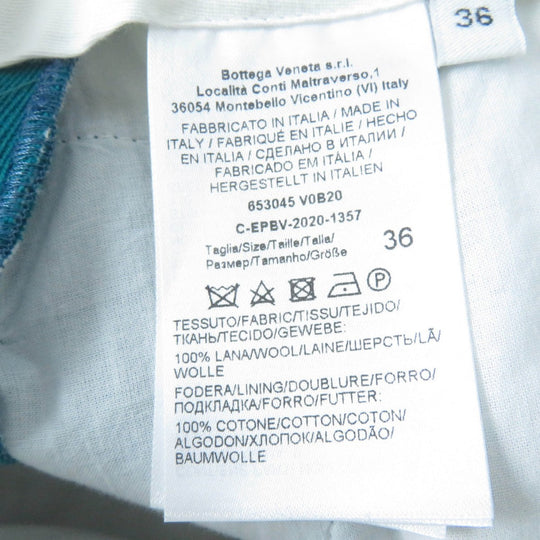 BOTTEGAVENETA Wide pants 653045 wool Turquoise 36